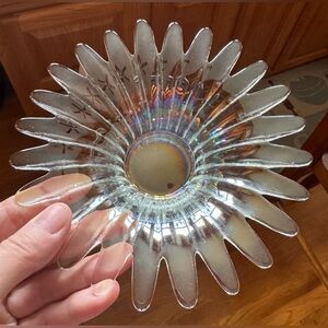 Iridescent Vintage Flower Glass Bowl🪷